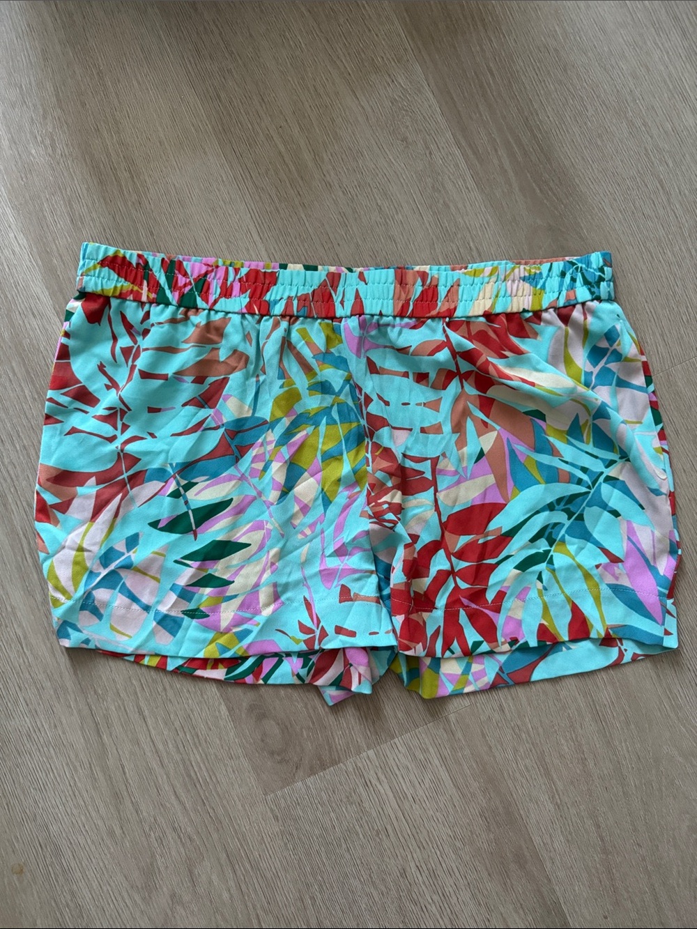 BCBG Tropical Print Women’s Shorts - Aqua Multi